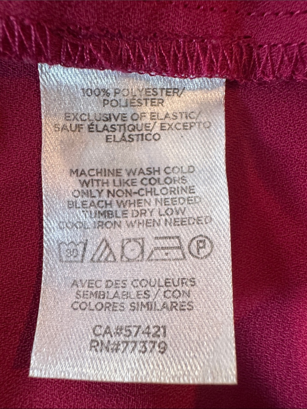 Ann Taylor Factory Raspberry V-Neck Blouse - Picture 5 of 6